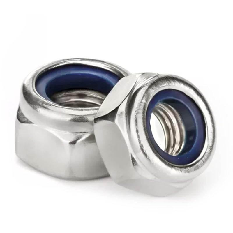 sotoolstop Store M8 Nylon Insert Lock Nuts, M8-1.25 Nylon Locknuts 304 Stainless Steel 18-8 Lock Nuts, Pack of 20 - Image 1